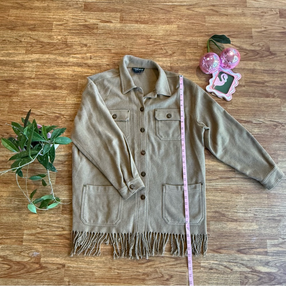 Vintage Carole Little Fringe Jacket Size L Western Boho Festival Made in USA - Picture 3 of 9